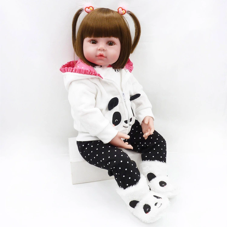 19′′ 48cm Silicone Vinyl Reborn Baby Girl Realistic Alive Newborn Babies Doll White Skin Ethnic Bebe Toddler for Kids Xmas Gifts