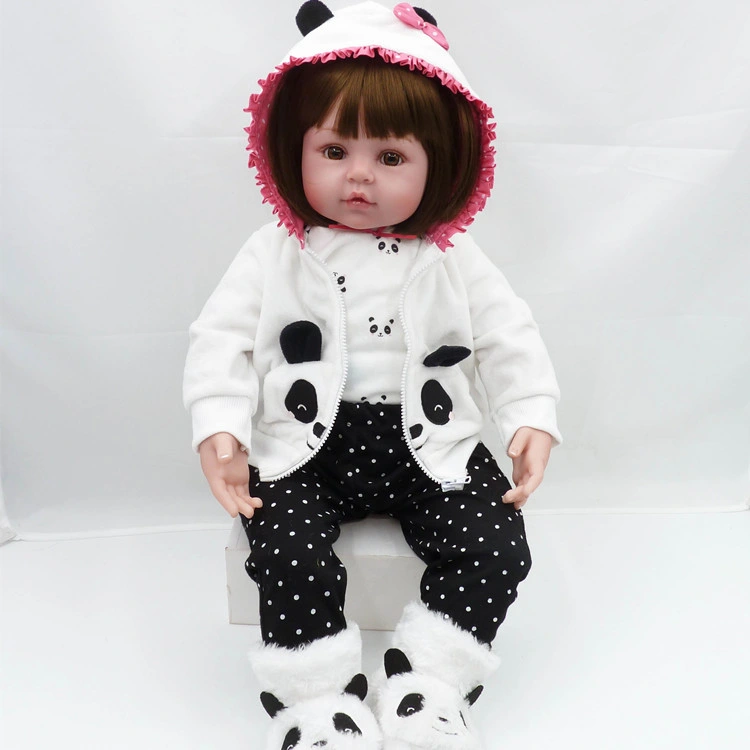 19′′ 48cm Silicone Vinyl Reborn Baby Girl Realistic Alive Newborn Babies Doll White Skin Ethnic Bebe Toddler for Kids Xmas Gifts