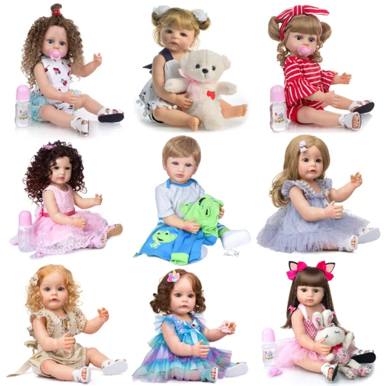 Tombotoys Shantou Toys Commercio all'ingrosso Bambini Bambini New Born Baby Doll Bambole in silicone Babydoll Set Play House Toys Cute Reborn Baby Dolls Girl Toy Baby Doll