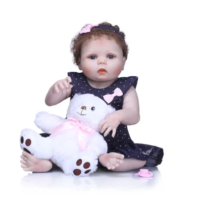 Nuovo design Reborn Boneca 55 cm Realistica principessa in vinile con corpo in stoffa Reborn Baby Doll, regalo di compleanno per bambini