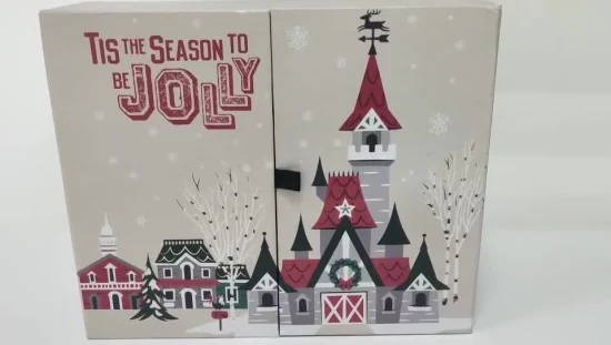 Confezione regalo in cartone personalizzata Scatola calendario a tema natalizio utilizzata per aprire la scatola cieca